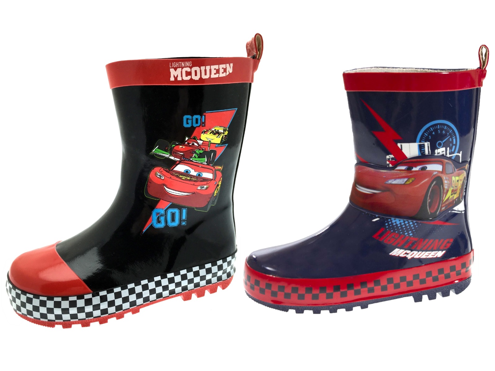 Disney Cars Lightning McQueen Rubber Wellington Snow Boots Wellies Size